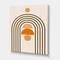 Designart - Abstract Rainbow Sun and Moon In Earth Tones IV - Modern Canvas Wall Art Print
